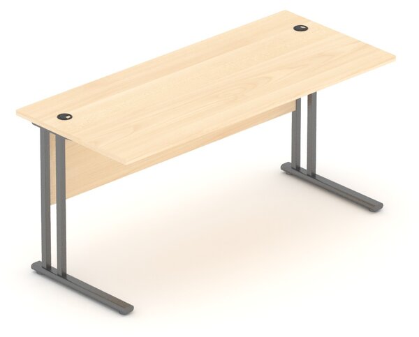 NABYTEK-DESIGNOVY.CZ - Kancelářský stůl KOMFORT, kovová podnož, 160×70×76cm, buk – BPR16 11