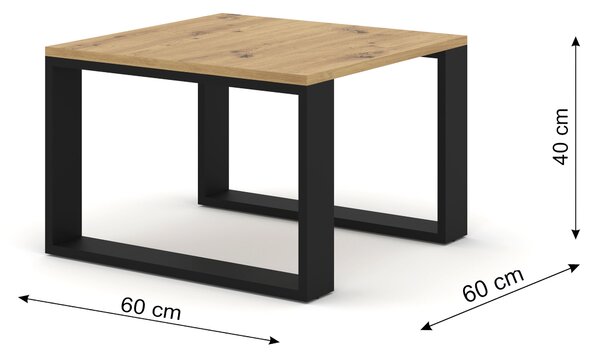 BIM Sada konferenčních stolků Nuka M, dub artisan/černý