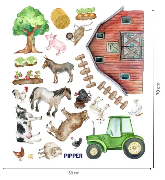 PIPPER. Samolepka na zeď "Farma"