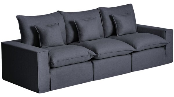 Kave Home Tmavě šedá pohovka Anarela 310 cm s odnímatelným potahem