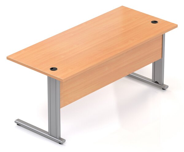 NABYTEK-DESIGNOVY.CZ - Kancelářský stůl KOMFORT, kovová podnož, 160×70×76cm, javor – BPR16 12
