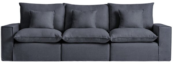 Kave Home Tmavě šedá pohovka Anarela 310 cm s odnímatelným potahem