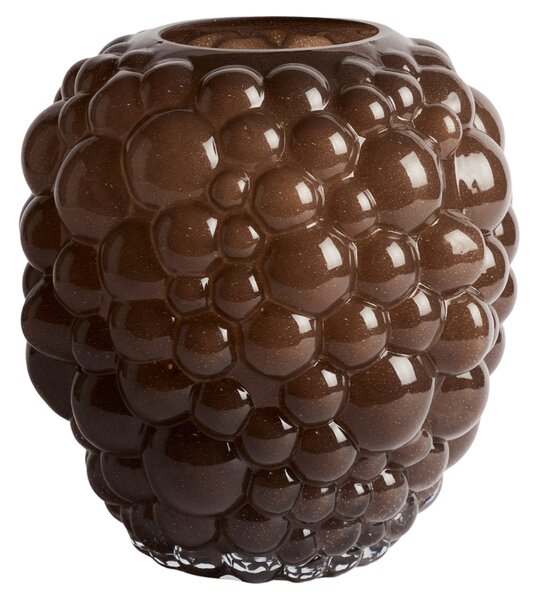 Kave Home Hnědá skleněná váza Mure 30 cm