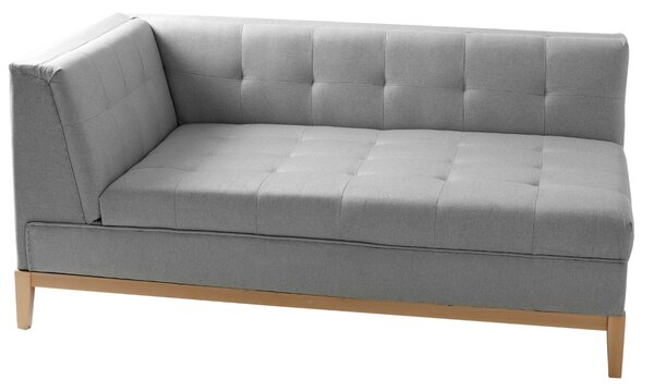 Nordic Design Šedá čalouněná lenoška Tomm 156 cm, pravá