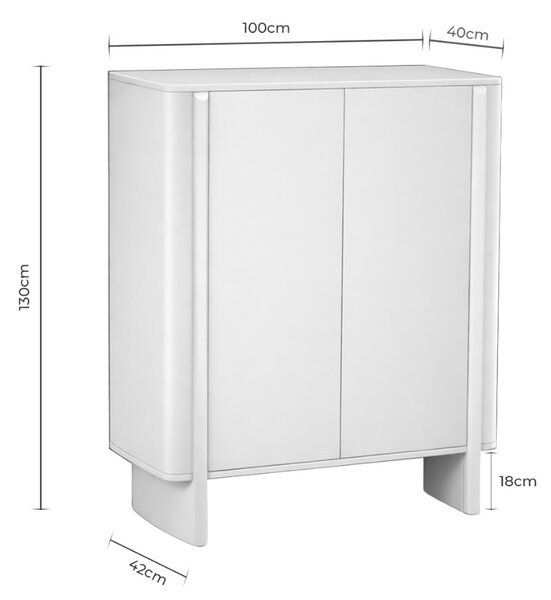 Somcasa Komoda Sydney 100 x 42 cm s dubovým dekorem