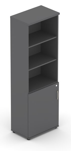 NABYTEK-DESIGNOVY.CZ - Kancelářská skříň KOMFORT, 60×38,5×183,5 cm, dveře 2/5, buk – S562 11