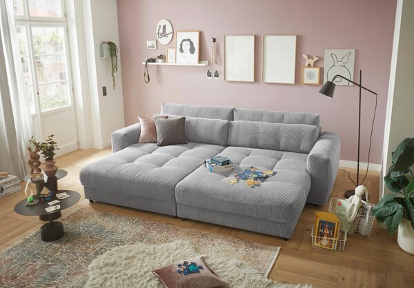 POHOVKA BIG SOFA, textil, kompozitní dřevo, světle šedá MID.YOU - Pohovky, Online Only