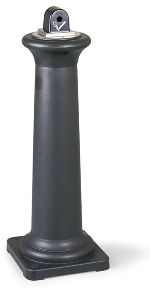 Stojanový venkovní popelník "sloup", 380 x 360 x 1030 mm, černý