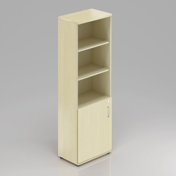 NABYTEK-DESIGNOVY.CZ - Kancelářská skříň KOMFORT, 60×38,5×183,5 cm, dveře 2/5, javor – S562 12