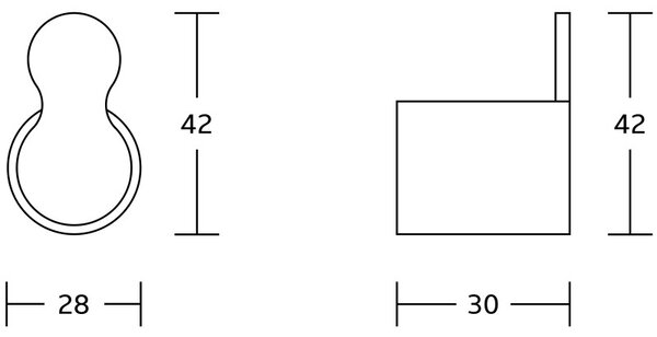 Mexen Base háček na ručník, zlatý - 7088235-50