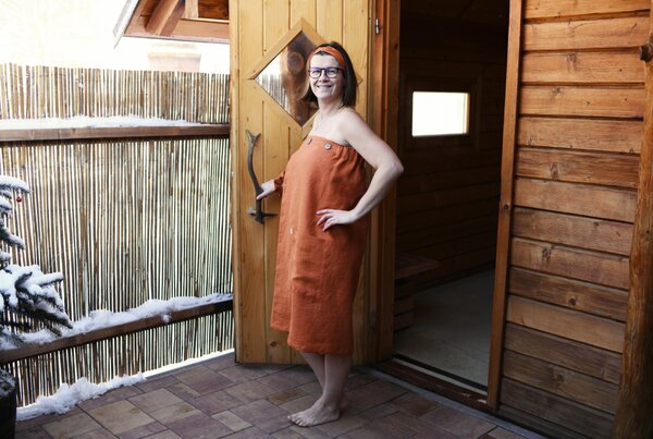 Nelly Dámský saunový kilt - oranžový