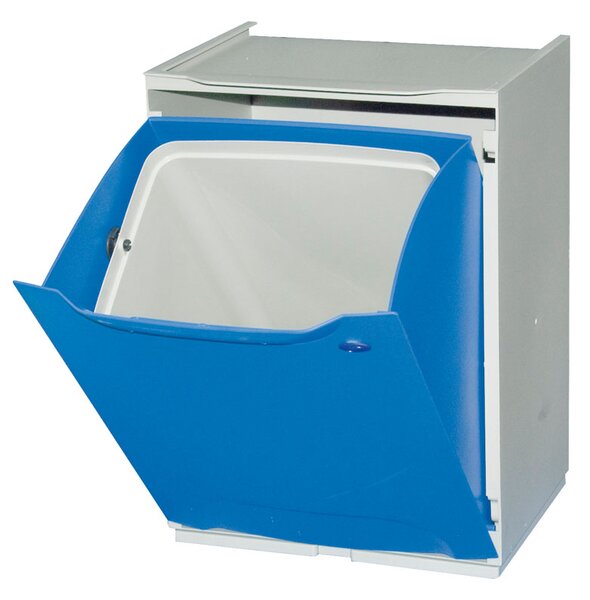 Plastový koš na tříděný odpad, 20 L, modrý