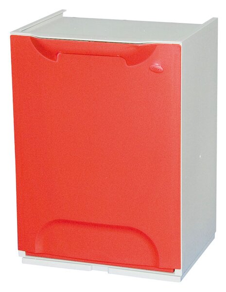 Plastový koš na tříděný odpad, 20 L, červená