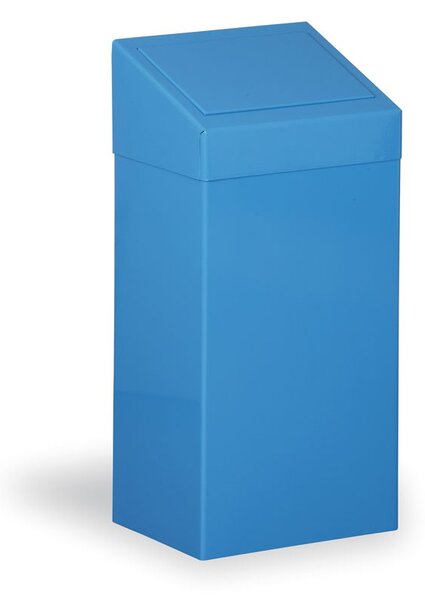 Kovový odpadkový koš na tříděný odpad, 45 l, modrý