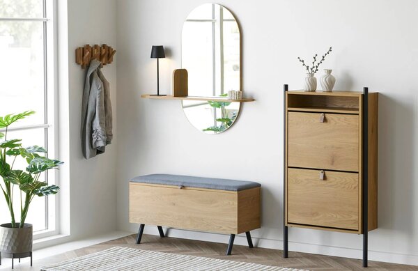 -25 % Dny MOMENTI– Nordic Living Dubový nástěnný věšák Caltro 40 cm