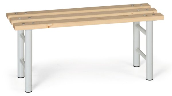 Šatní lavička, sedák - latě, délka 1000 mm, šedé nohy