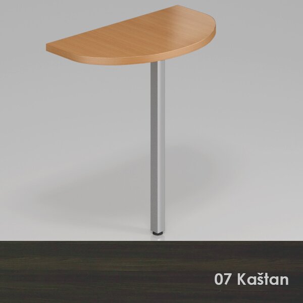 NABYTEK-DESIGNOVY.CZ - PR70 07 - Přístavný stůl KOMFORT 70x40 cm, kaštan/šedá