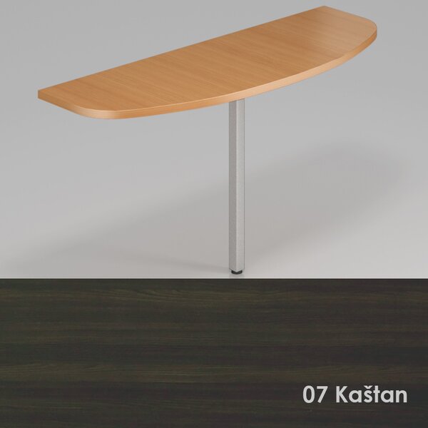 NABYTEK-DESIGNOVY.CZ - PR71 07 - Přístavný stůl KOMFORT 140x50 cm, kaštan/šedá