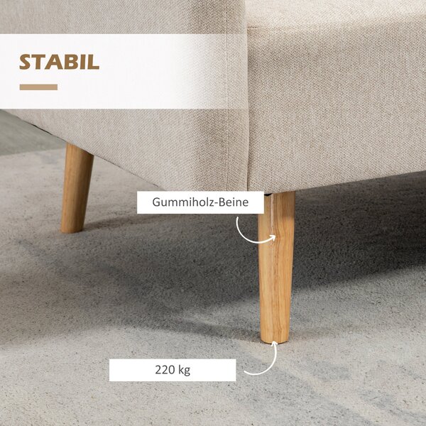 HOMCOM Dvoumístná Pohovka, Sedačka s 2 Polštáři, Polstrovaný Loveseat, Čalouněná Pohovka s Sametovým Povrchem, S Rukojeťmi, Loveseat do Obývacího Poko