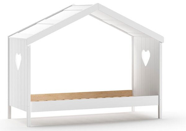 Bílá lakovaná postel Vipack Amori 90 x 200 cm
