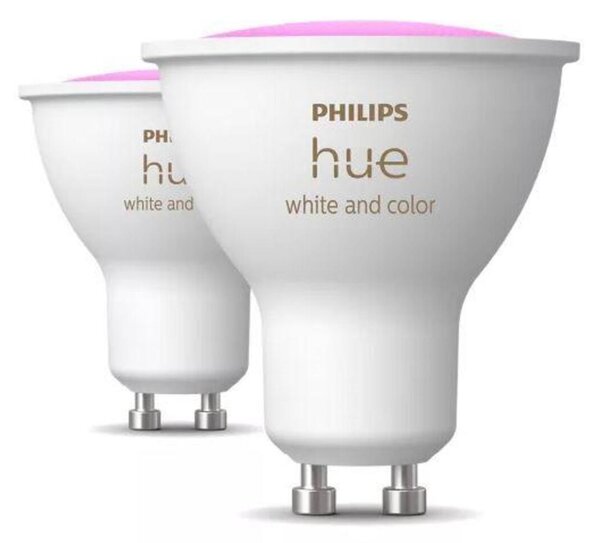 Philips Hue sada 2x LED žárovka WACA GU10 4,2W 400lm 2000K-6500K RGB CRI80 IP20