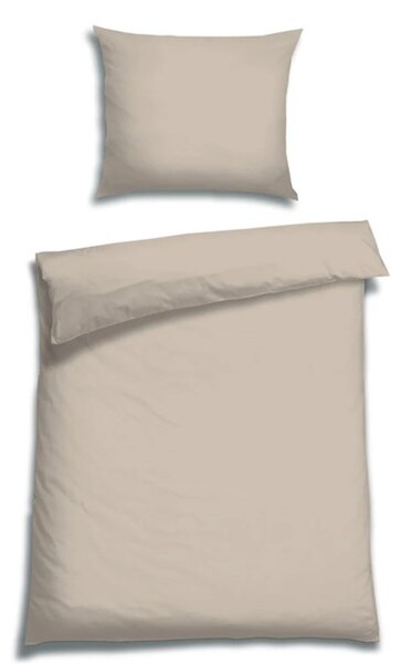 Florella Saténové povlečení Edel Satin Uni Beige Rozměr: 70x90 + 140x200 cm