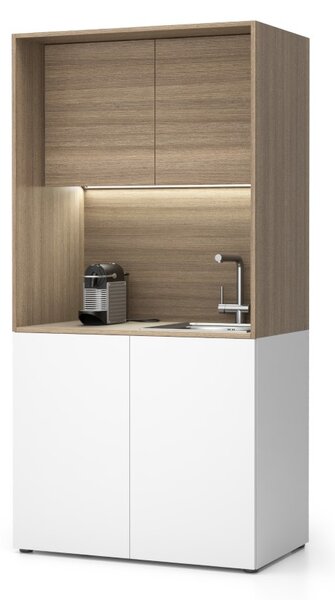 Kuchyňka NIKA se dřezem a baterií 1000 x 600 x 2000 mm, dub přírodní, pravé