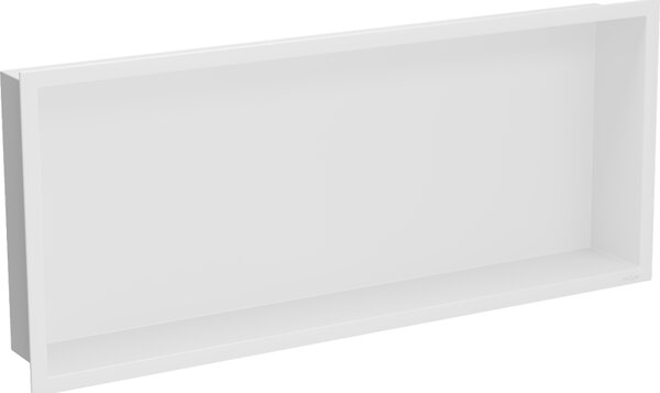 Mexen X-Wall-R, polička na zapuštění na obklad s límcem 75 x 30 cm, bílá, 1920753010
