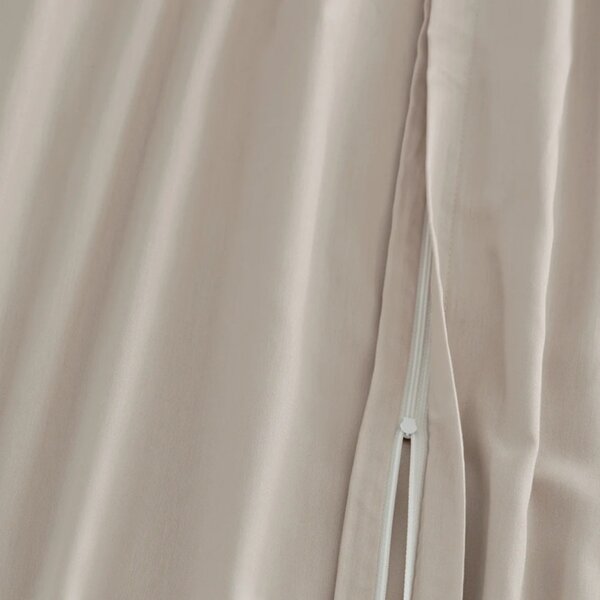 Florella Saténové povlečení Edel Satin Uni Beige Rozměr: 70x90 + 140x200 cm