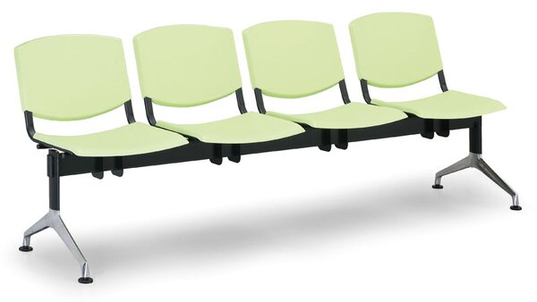 Plastová lavice Design, 4-sedák, modrá