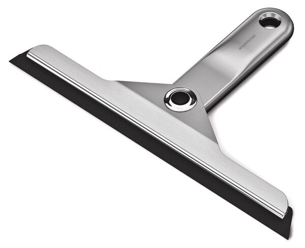 Skládací stěrka na okna Simplehuman - 26,3 cm, litý zinek / eloxovaný hliník