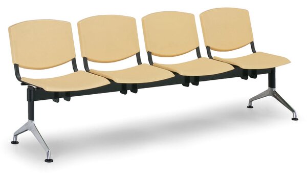 Plastová lavice Design, 4-sedák, modrá
