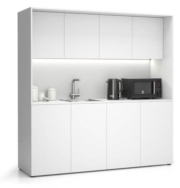 Kuchyňka NIKA se dřezem a baterií 1963 x 600 x 2000 mm, bílá, levé