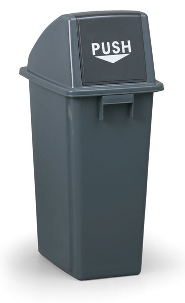 Plastový odpadkový koš na třídění odpadků, 60 l, 320 x 440 x 790 mm, šedý