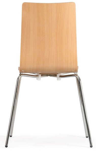 Dřevěná jídelní židle s chromovanou konstrukcí KENT, wenge