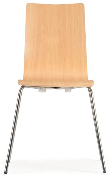 Dřevěná jídelní židle s chromovanou konstrukcí KENT, wenge