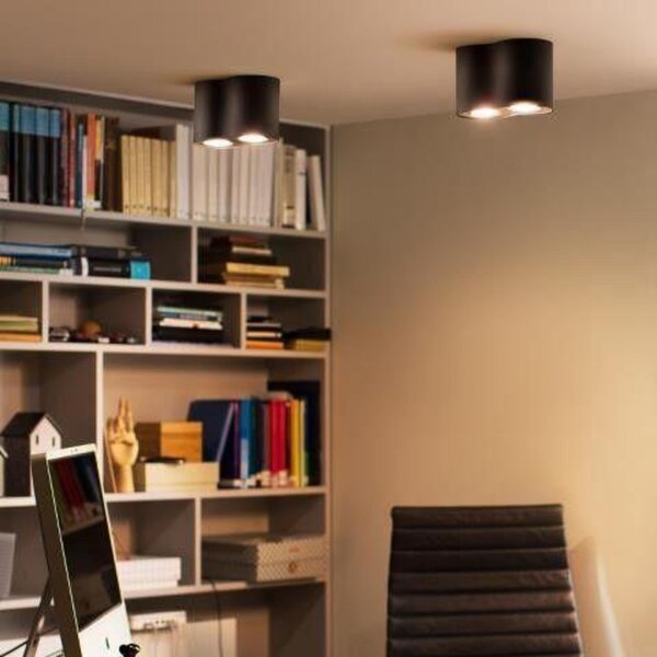 Philips Hue WA Pillar bodové LED svítidlo GU10 2x5W 350lm 2200-6500K IP20 černá + ovladač