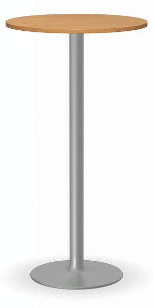 Koktejlový stůl OLYMPO II, průměr 600 mm, šedá podnož, deska buk