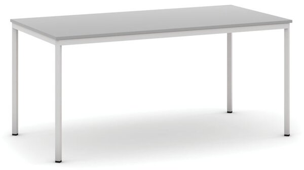 Jídelní stůl, 160x80 cm, šedá podnož, šedá