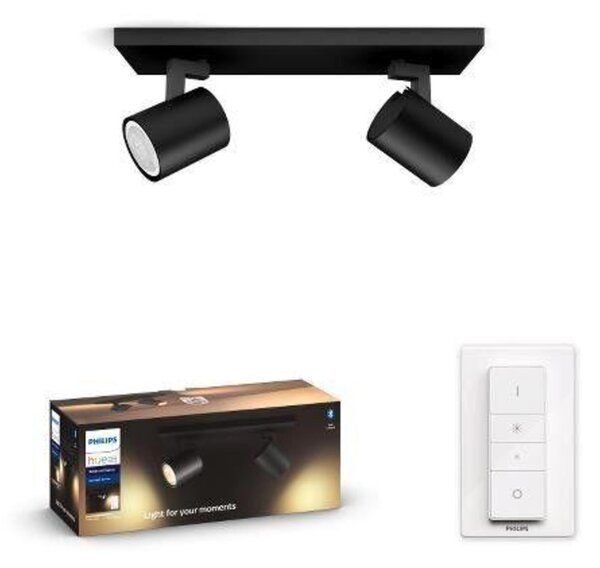 Philips Hue WA Runner bodové LED svítidlo GU10 2x5W 350lm 2200-6500K IP20 černá +ovladač