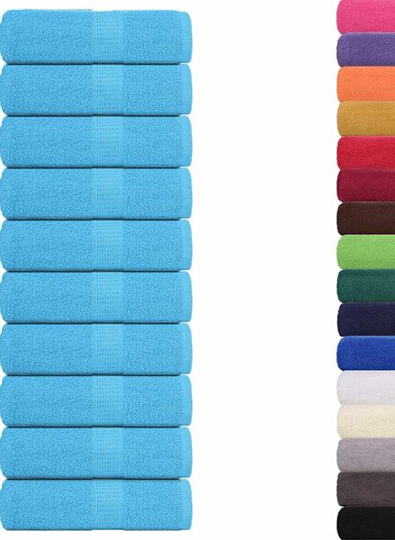 Ručníky FROGN 10 ks tyrkysové 30x30 cm 360 g/m² 136970