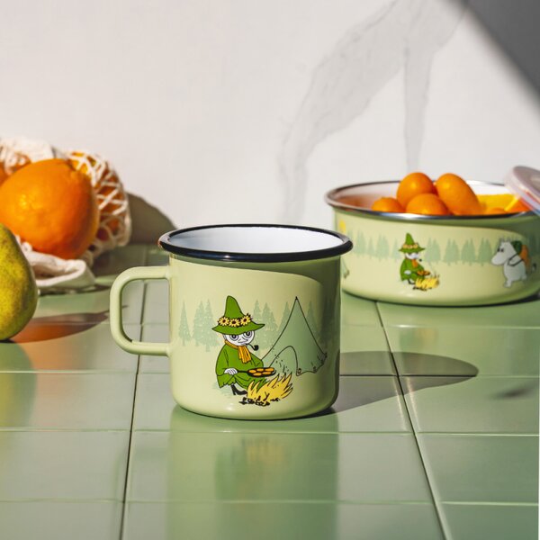 Muurla Hrnek Moomin Campers 0,55l, smalt / zelený