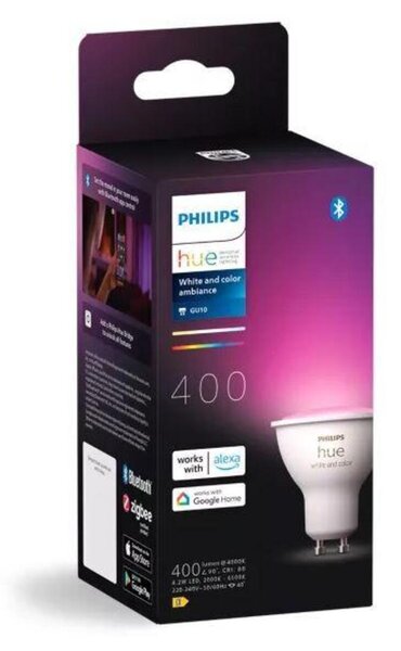 Philips Hue WACA LED žárovka GU10 4,2W 400lm 2000-6500K RGB CRI80 IP20
