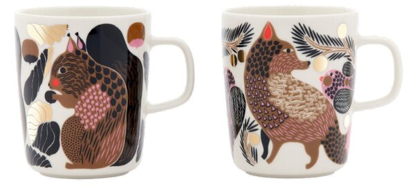 Marimekko Set hrnků Oiva Kurre & Ketunmarja 0,25l, 2ks