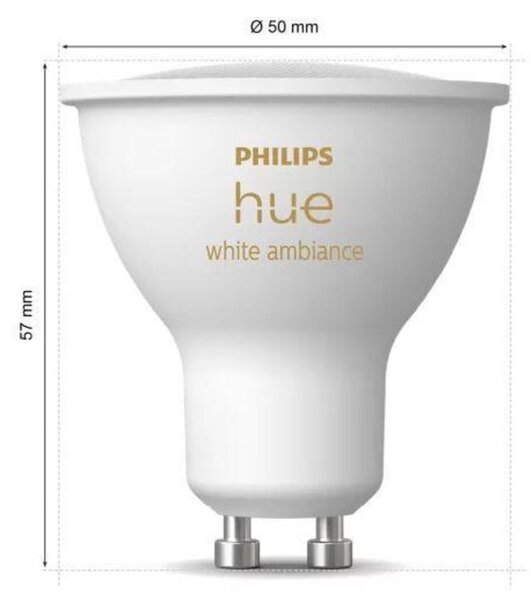 Philips Hue WACA LED žárovka GU10 4,2W 400lm 2000-6500K RGB CRI80 IP20