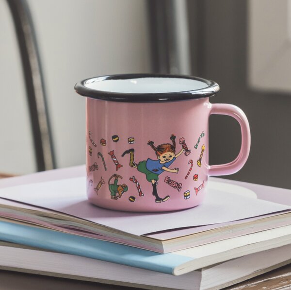 Muurla Hrnek Pippi Candy 2,5 dl, smalt / růžový