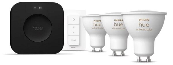 Philips Hue WCA 3x LED žárovka, 4,2W, 400lm, ovladač, bridge