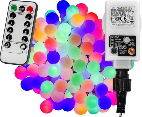 VOLTRONIC® Párty LED osvětlení 10 m - barevné 100 diod + ovladač