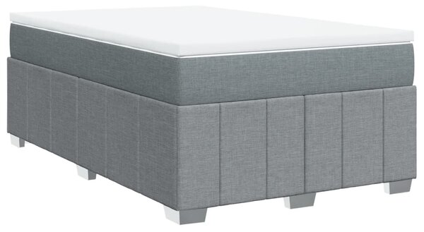 Box spring postel s matrací světle šedá 120x190 cm textil 3285456