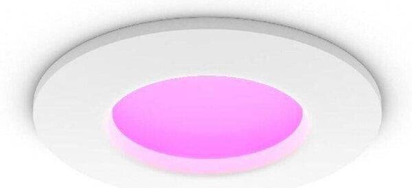 Philips Hue WCA Slim koupelnové zápustné svítidlo LED 8,3W 750lm 2200-6500K RGB 9cm kulaté IP44, bílé